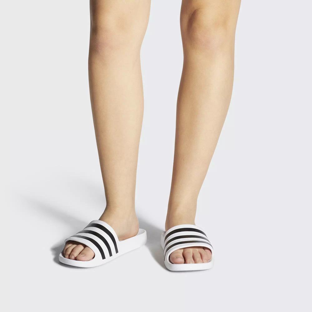Adidas Adilette Aqua Chanclas Blancos Para Mujer (MX-92383)